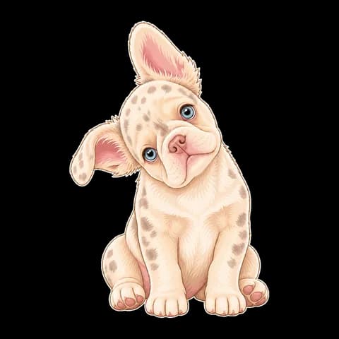 Bella sticker, head tilted